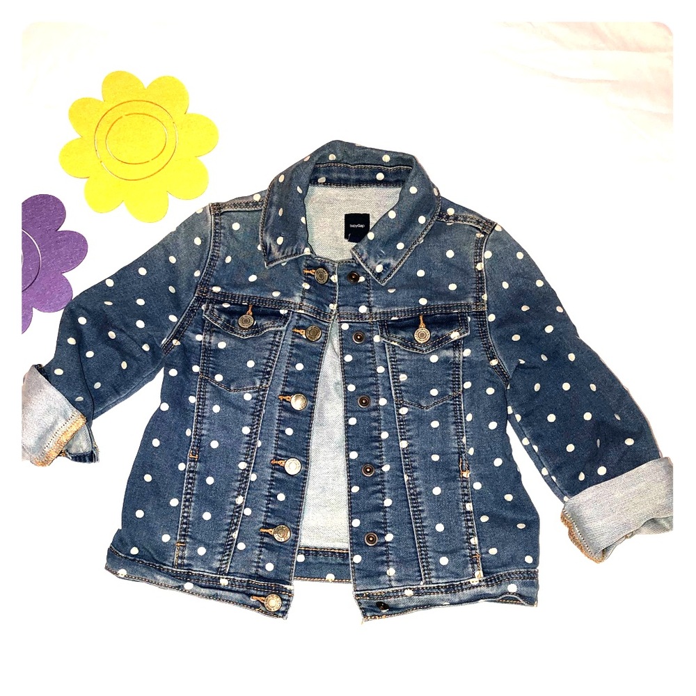 SUPER FUN BABY GAP POLKA DOT DENIM JACKET